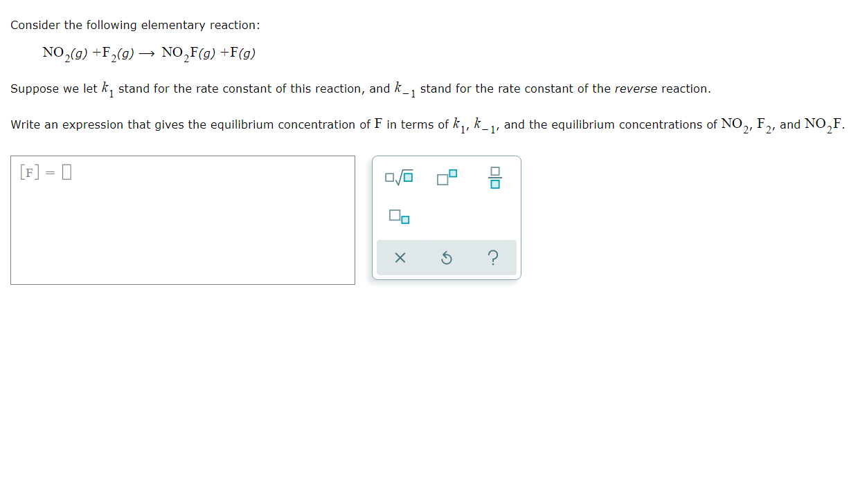 Solved Consider The Following Elementary Reaction No2 G Chegg Com