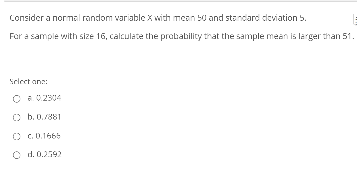 Solved Consider a normal random variable X with mean 50 and | Chegg.com
