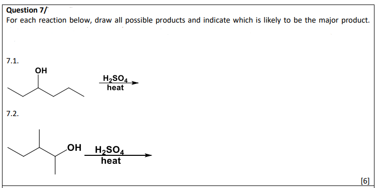 Solved For Each Reaction Below, Draw All Possible Products | Chegg.com