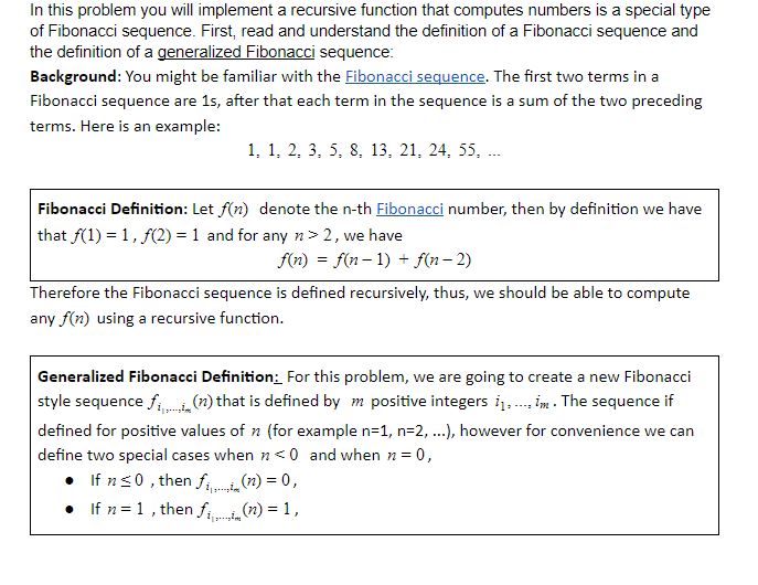 Solved In this problem you will implement a recursive | Chegg.com
