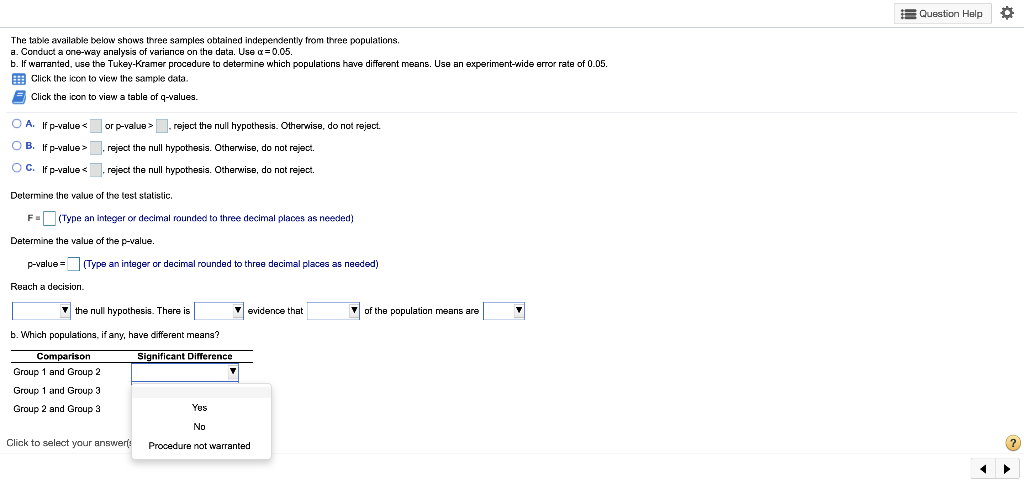 Solved Question Help o The table available below shows three | Chegg.com