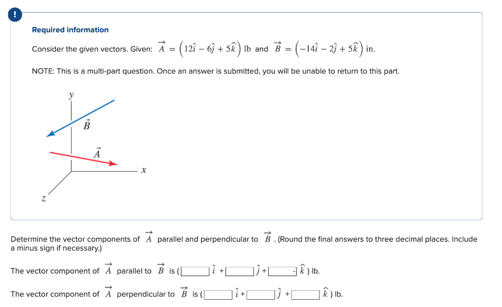 Solved Required Information Consider The Given Vectors 6303