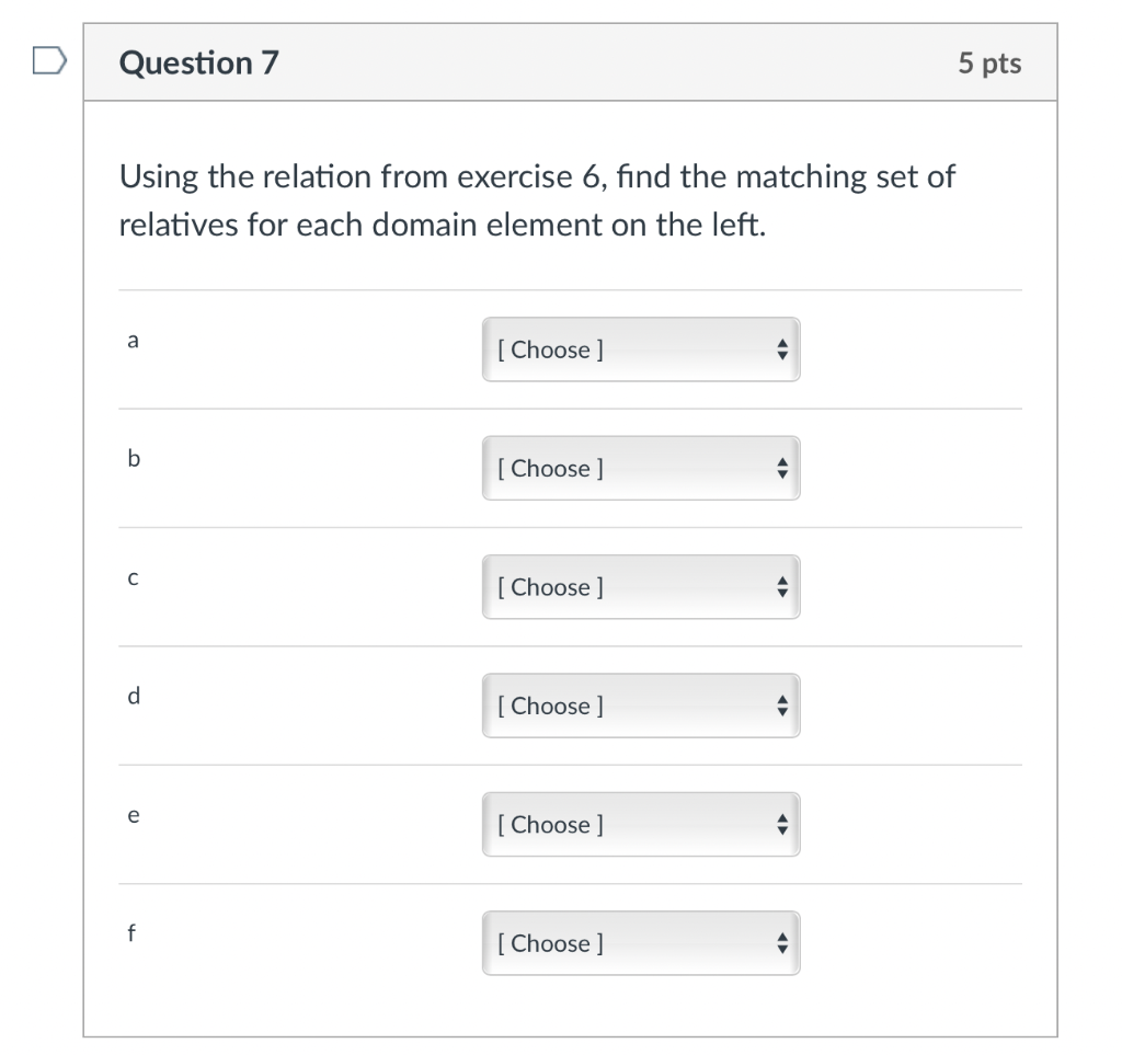 Solved Question 6 5 Pts Let R Be A Relation From The Set {a, | Chegg.com