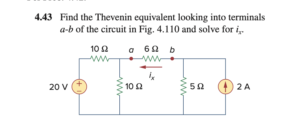 Solved 4.43 Find The Thevenin Equivalent Looking Into | Chegg.com