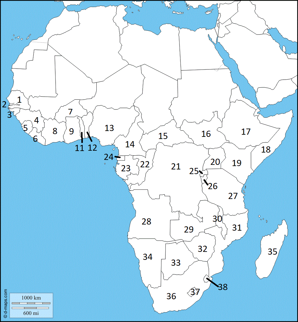 Solved list of each of the Sub-Saharan Africa Country's | Chegg.com