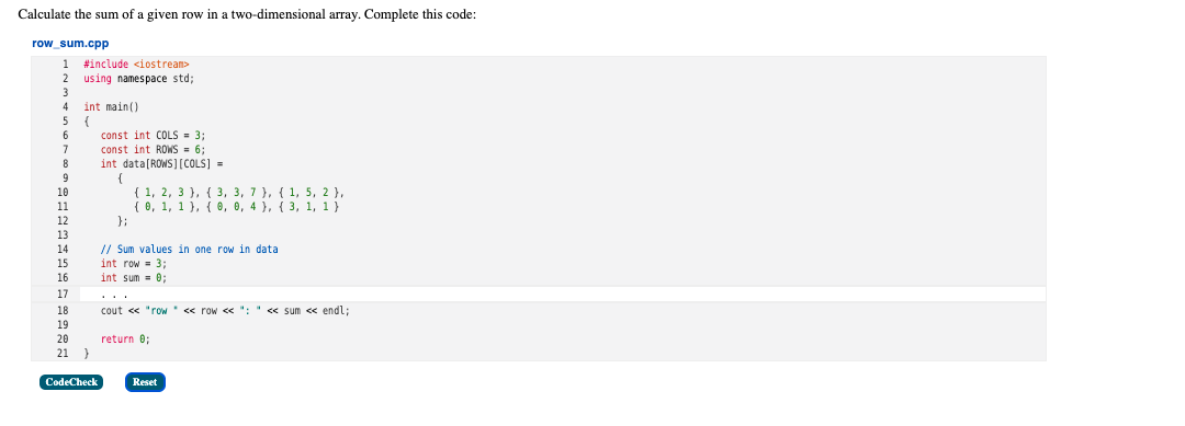 solved-calculate-the-sum-of-a-given-row-in-a-two-dimensional-chegg