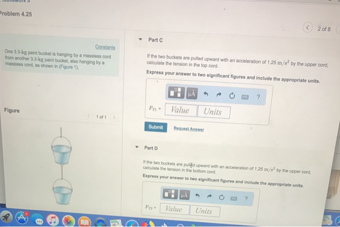 Solved 2 of 8 Problem 4.25 Part Constants If the two buckets | Chegg.com