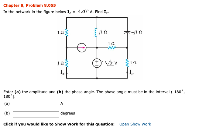 Solved Chapter 8, Problem 8.055 In the network in the figure | Chegg.com