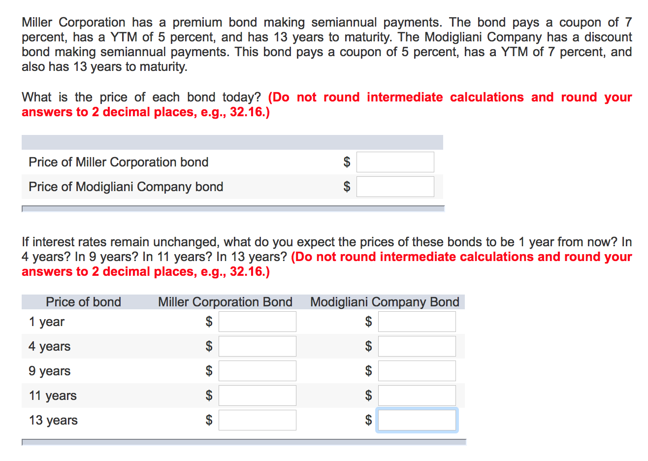 Solved Miller Corporation has a premium bond making | Chegg.com