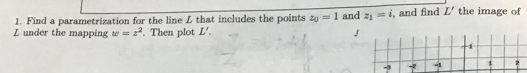 Solved 1. Find a parametrization for the line L that | Chegg.com