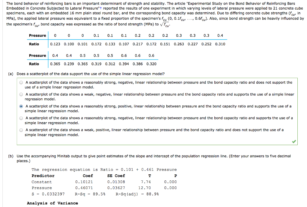Solved The bond behavior of reinforcing bars is an important