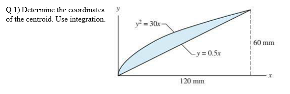 Solved Q.1) Determine the coordinates of the centroid. Use | Chegg.com