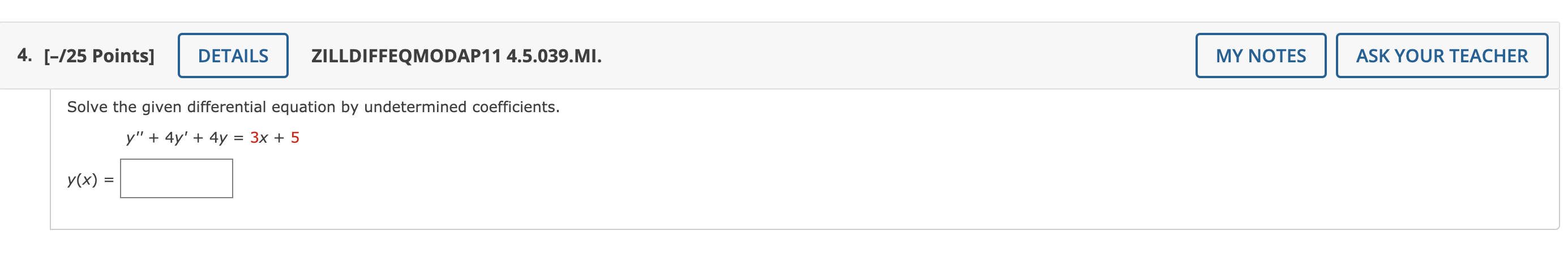 Solved 4 25 Points Details Zilldiffeqmodap11 5232