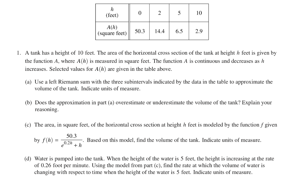 Solved Answer part c of this AP Calculus BC 2017 question