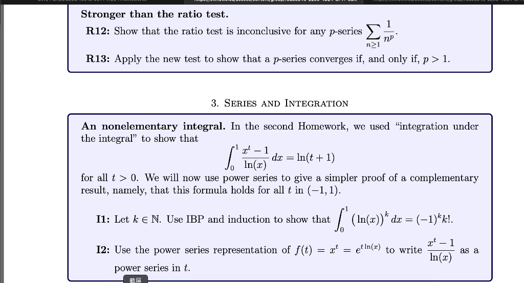 Solved Stronger than the ratio test. R12 Show that the Chegg