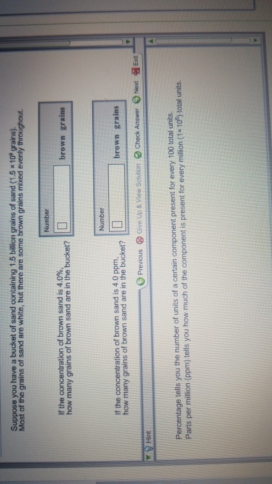 Solved Suppose you have a bucket of sand containing 1.5