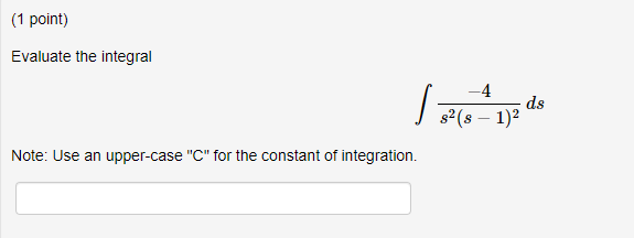 Solved (1 point) Evaluate the integral. 69 3+1 dc (2 + 6)(x | Chegg.com