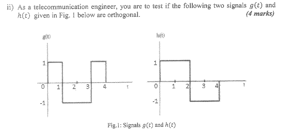 Solved ii) As a telecommunication engineer, you are to test | Chegg.com