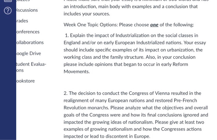 An Introduction Main Body With Examples And A Chegg