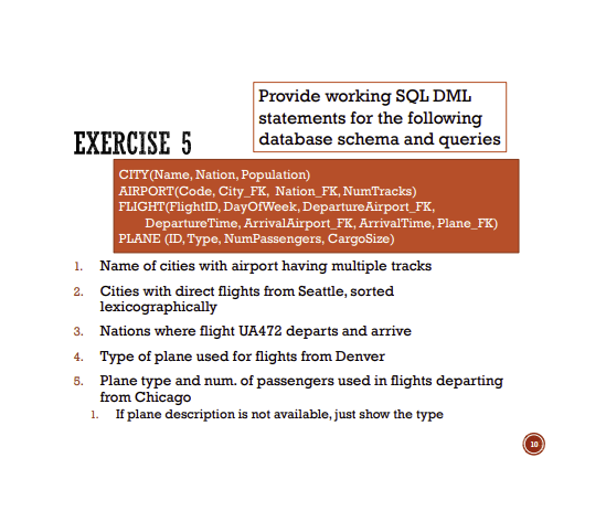 Solved a single dml SQL files with all queries clearly named | Chegg.com