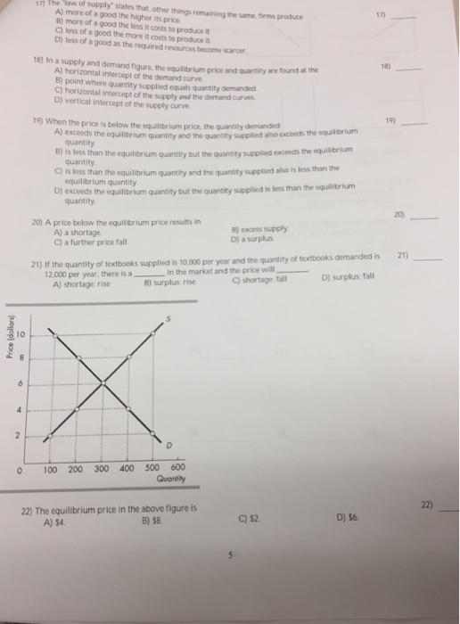 law of supply homework answers 3 3 6