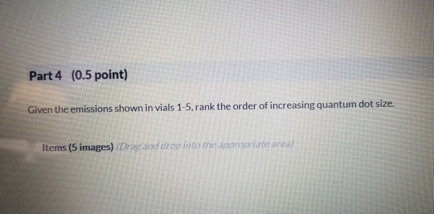 Solved Part 1 (0.5 point) Given the emissions shown in | Chegg.com