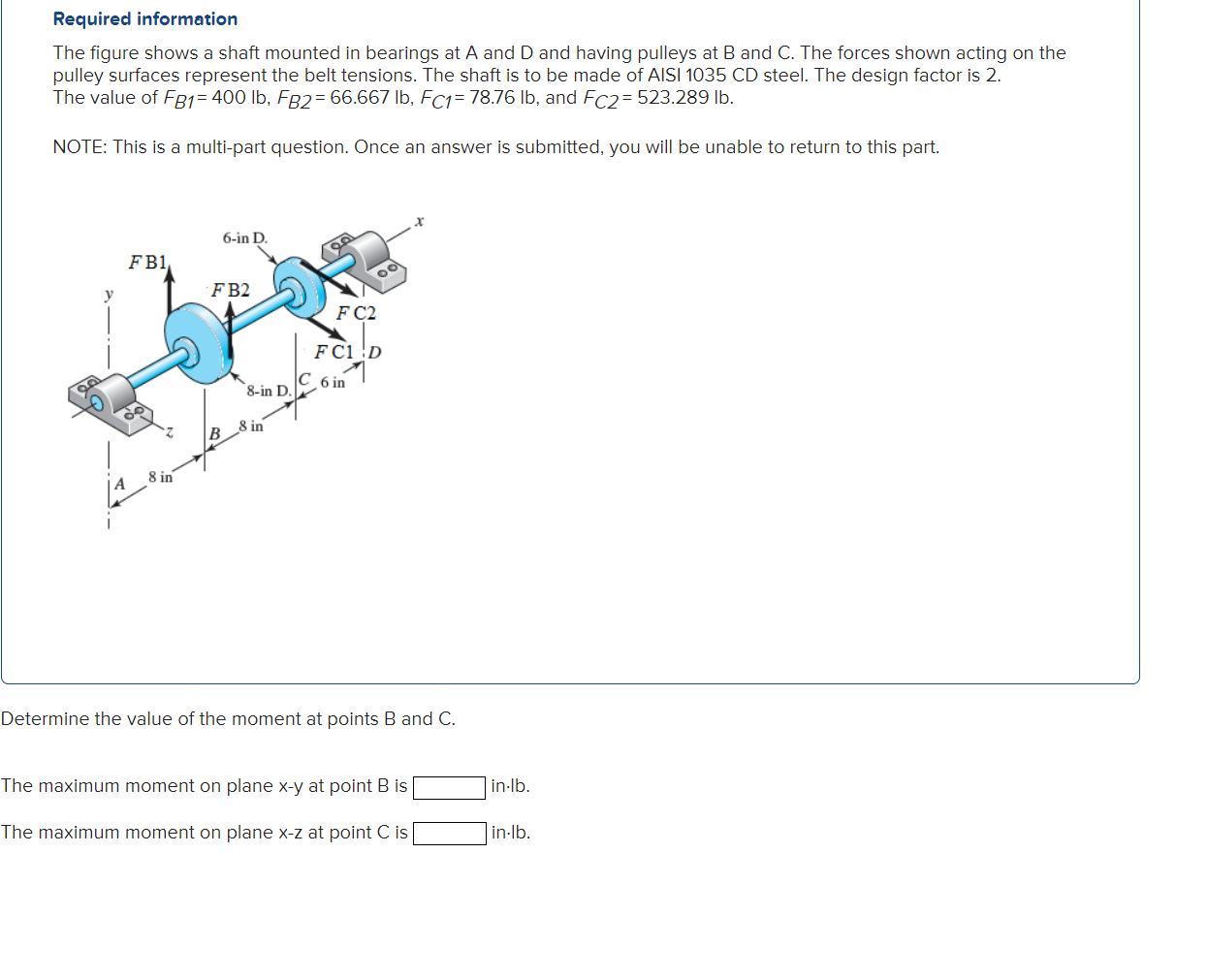 Solved Required information The figure shows a shaft mounted | Chegg.com