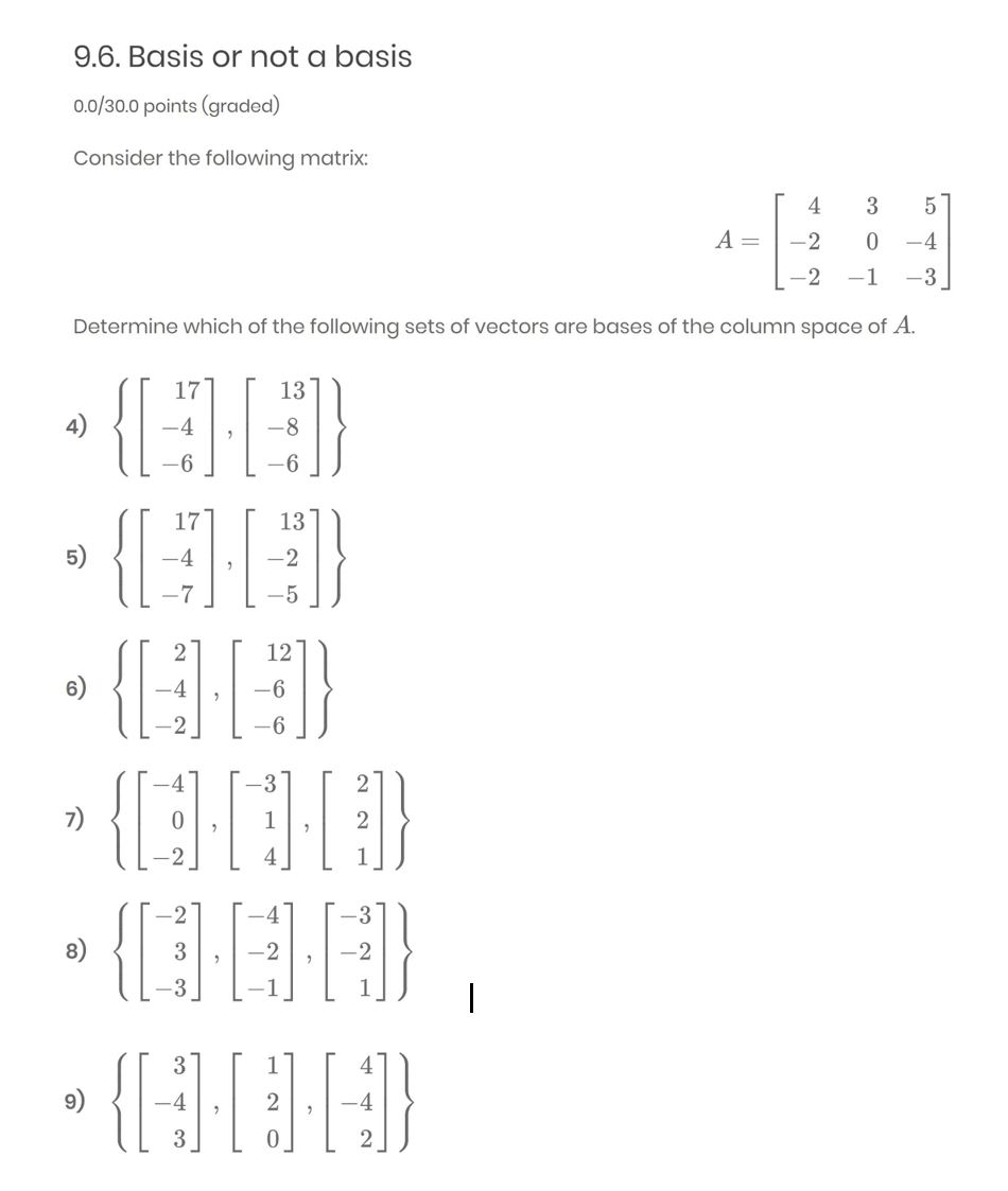 solved-9-6-basis-or-not-a-basis-0-0-30-0-points-graded-chegg