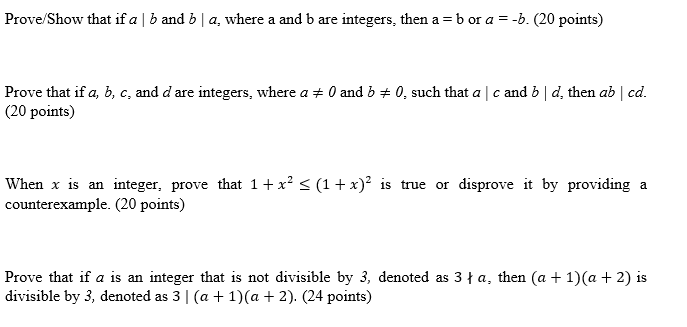 Solved Prove/Show That If A∣b And B∣a, Where A And B Are | Chegg.com