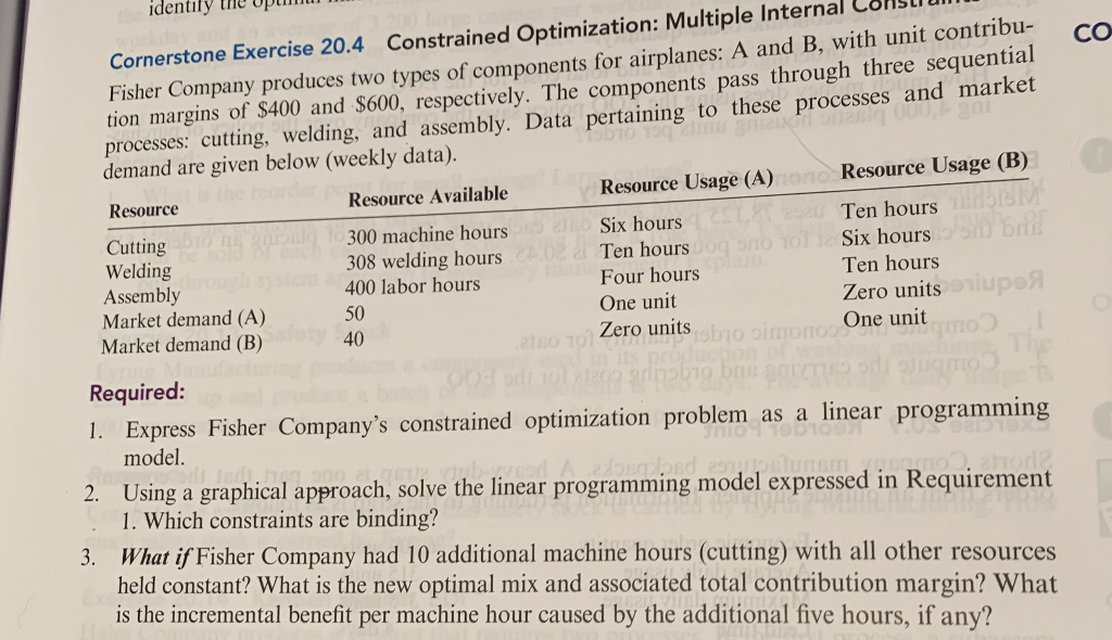 Solved COST ACCOUNTING CHAPTER 20 CORNERSTONE TEXTBOOK **** | Chegg.com