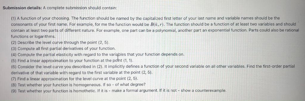 Solved Submission Details: A Complete Submission Should | Chegg.com