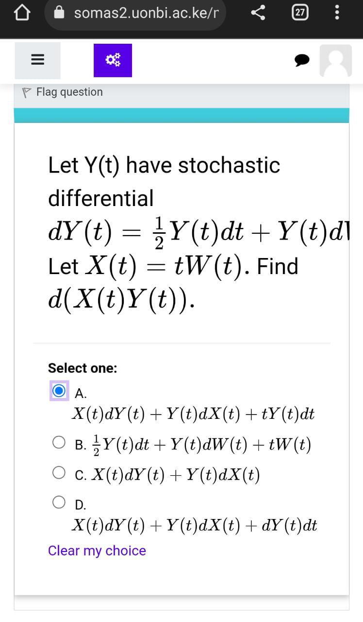 Solved Let Yt Have Stochastic Differential 4401