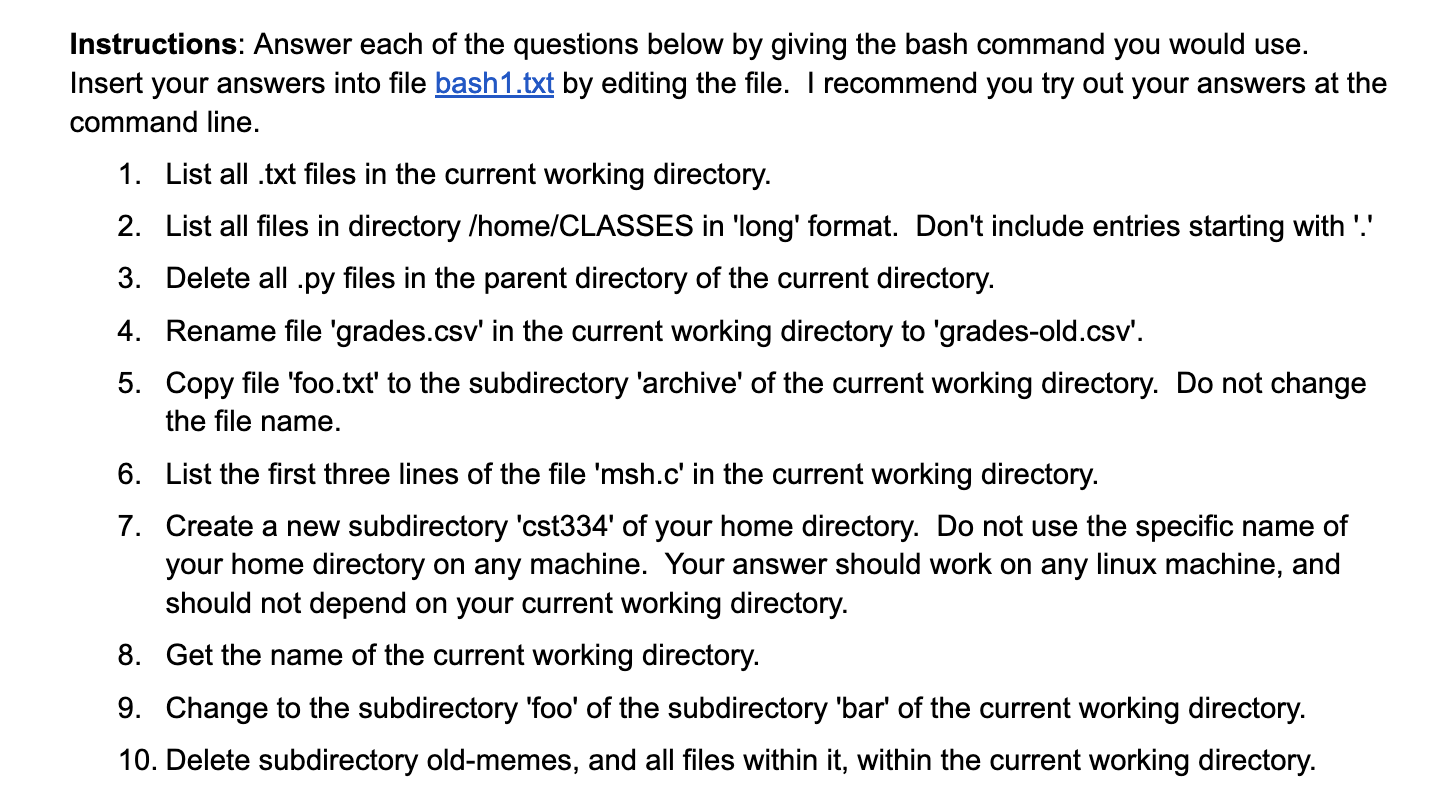 Solved Instructions Answer Each Of The Questions Below By Chegg