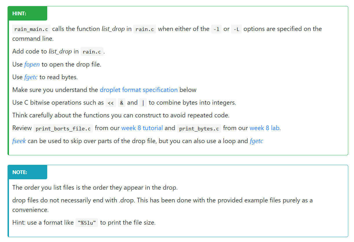 Solved C programvoid list_drop(char *drop_pathname, int | Chegg.com