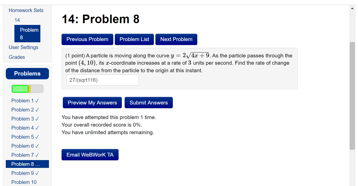Solved Homework Sets 14 14: Problem 8 Problem 8 Previous | Chegg.com