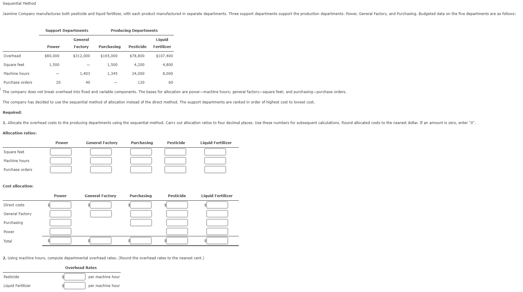 Solved Sequential Method \begin{tabular}{lrrrrr} & | Chegg.com