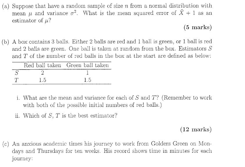 Solved a) Suppose that have a random sample of size n from a | Chegg.com