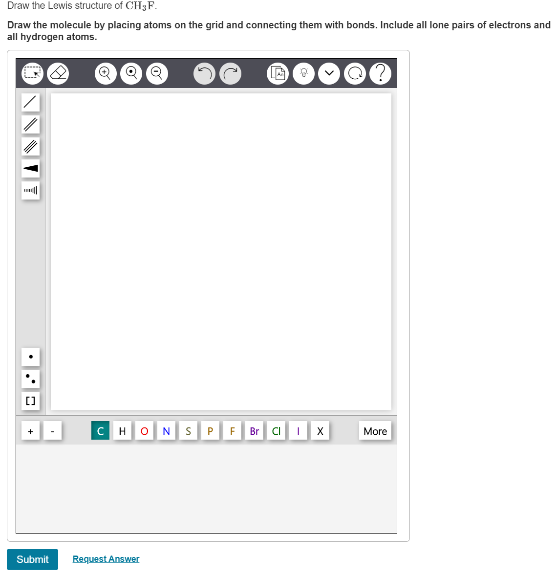 lewis dot structure for ch3f