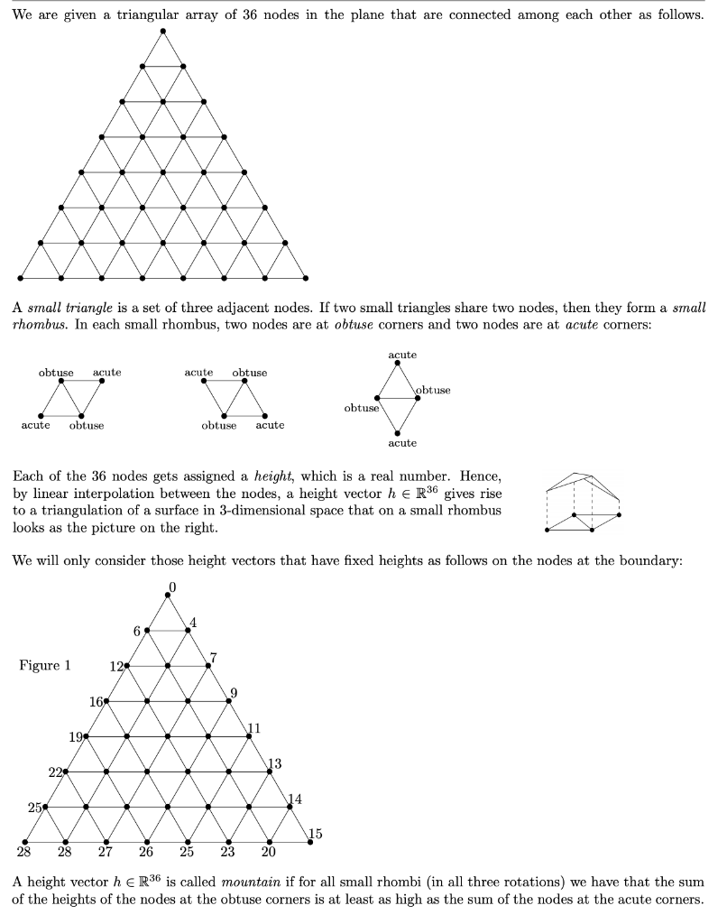 We are given a triangular array of 36 nodes in the | Chegg.com
