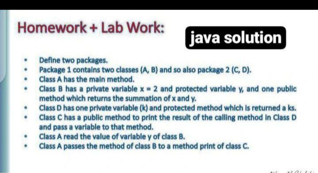 Solved Homework + Lab Work: java solution Define two | Chegg.com