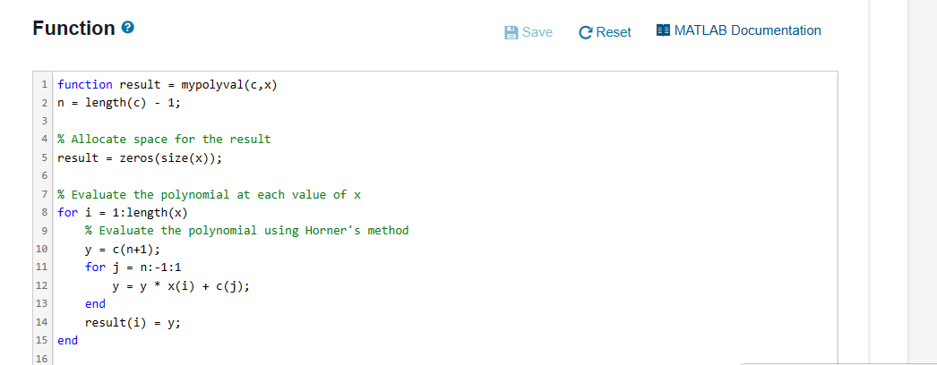 Solved My Polyval Write a function to realize what the | Chegg.com