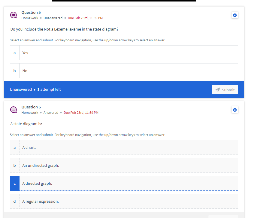 Solved Question 5 Homework • Unanswered - Due Feb 23rd, | Chegg.com