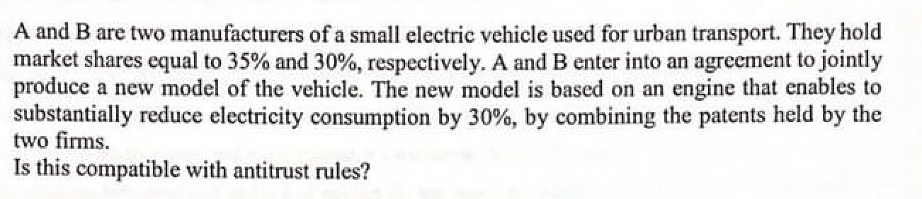 Solved A And B Are Two Manufacturers Of A Small Electric | Chegg.com