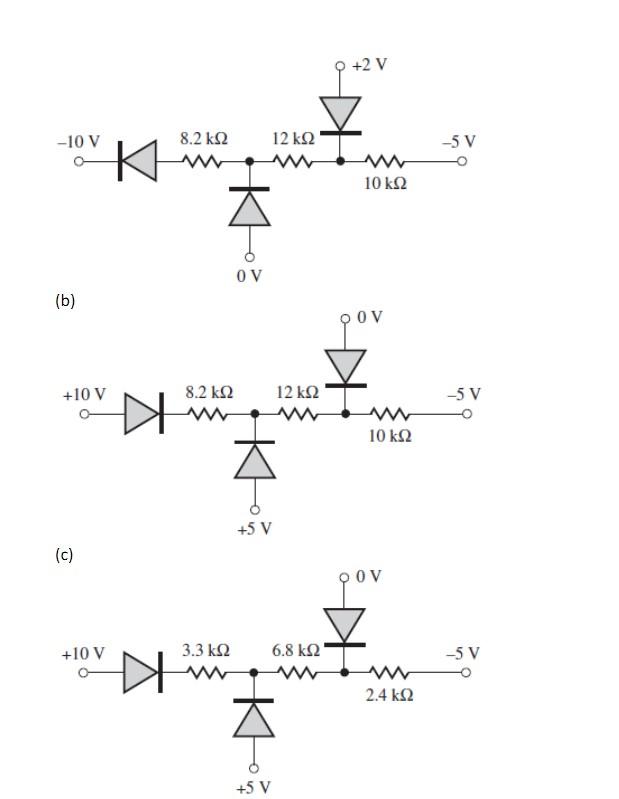Solved Find the Qpoint for the diodes in the circuits in