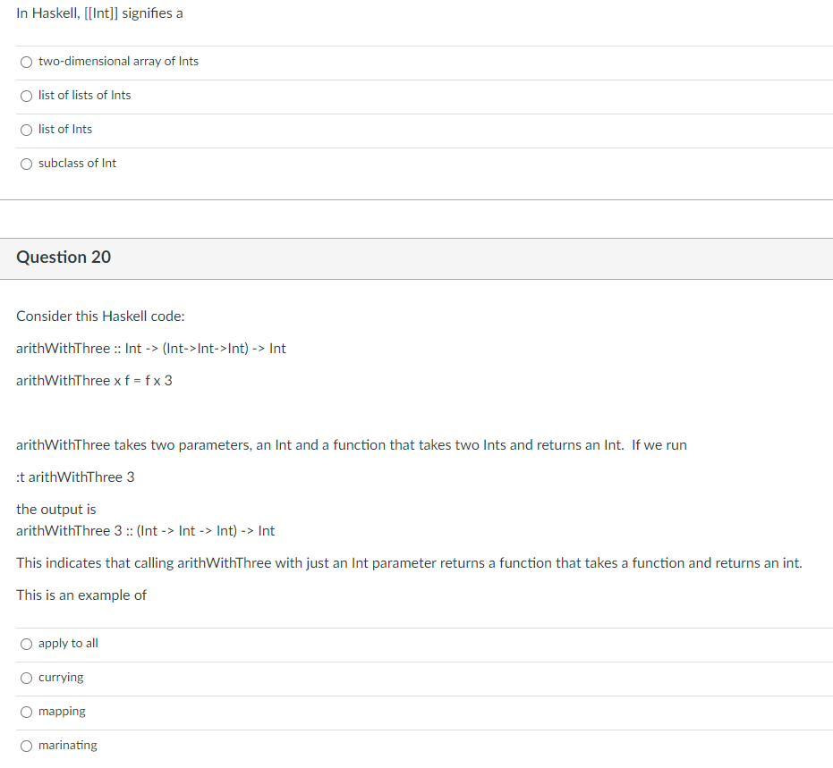 Solved In Haskell, [[int]] signifies a two-dimensional array | Chegg.com