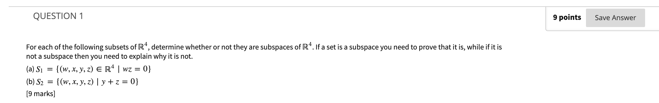 Solved QUESTION 1 9 points Save Answer For each of the | Chegg.com