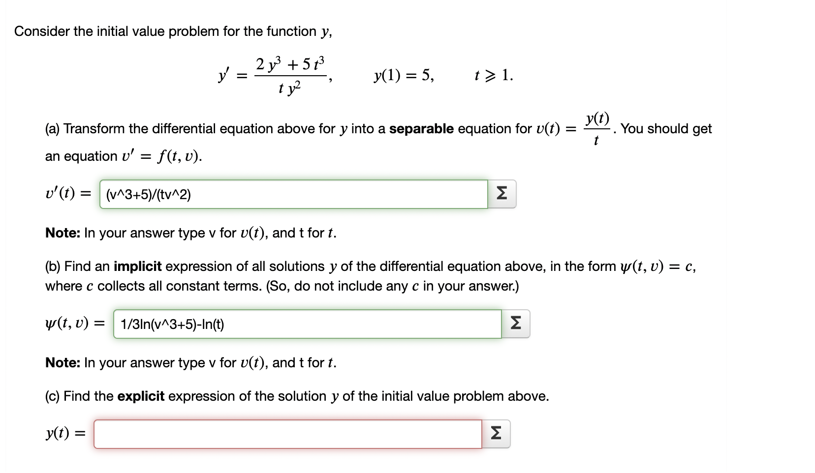 Solved Consider the initial value problem for the function