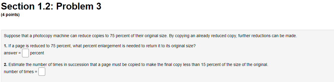 Solved Suppose that a photocopy machine can reduce copies to | Chegg.com