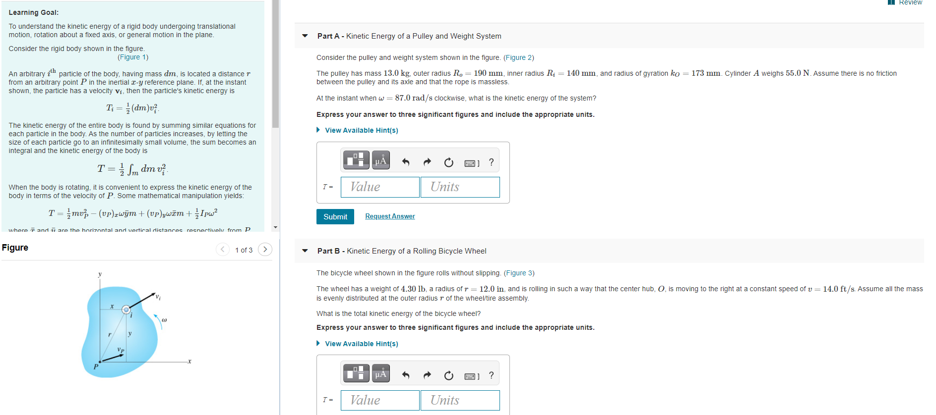 Solved To understand the kinetic energy of a rigid body | Chegg.com