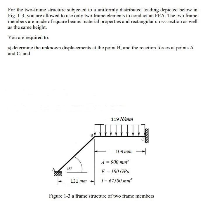 for-the-two-frame-structure-subjected-to-a-uniformly-chegg